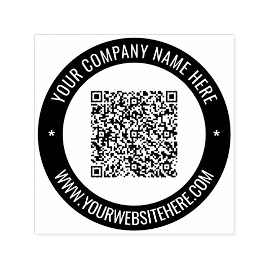 Aangepaste QR-codenaam Website Color Stamp Sjabloo Zelfinktende Stempel (Design)