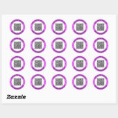 Aangepaste QR-codenaam Website Kleuren sticker (Vel)