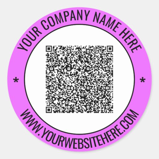 Aangepaste QR-codenaam Website Kleuren sticker (Voorkant)