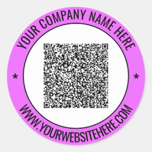 Aangepaste QR-codenaam Website Kleuren sticker