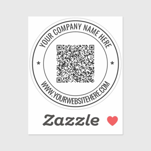 Aangepaste QR-codenaam Website Promotiesticker Sticker (Vel)