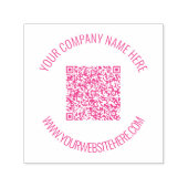 Aangepaste QR-codenaam Website Ronde stempel (Design)