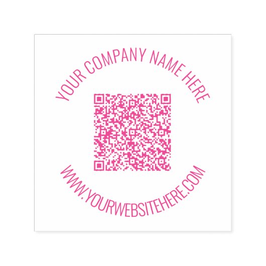 Aangepaste QR-codenaam Website Ronde stempel (Design)