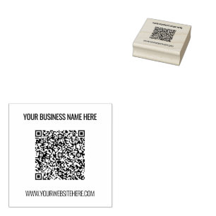Aangepaste QR-codenaam Website Rubber Stamp Rubberstempel
