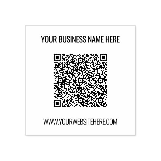 Aangepaste QR-codenaam Website Rubber Stamp Rubberstempel (Afrduk)