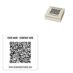 Aangepaste QR-codenaam Website Rubber Stamp Rubberstempel