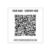 Aangepaste QR-codenaam Website Rubber Stamp Rubberstempel (Afrduk)