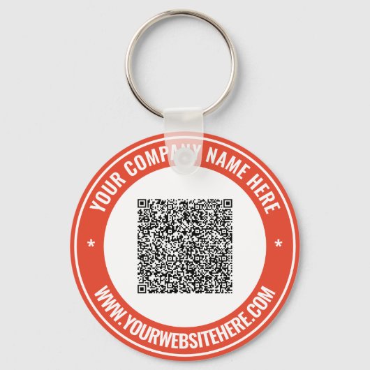 Aangepaste QR-codenaam Website Uw Colour Sleutelha Sleutelhanger (Voorkant)
