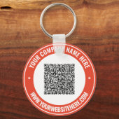 Aangepaste QR-codenaam Website Uw Colour Sleutelha Sleutelhanger (Voorkant)