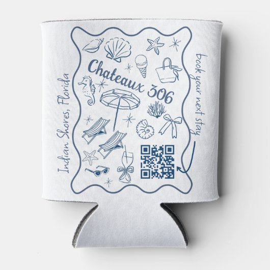 Aangepaste QR-codepromo voor Airbnb en huurwoninge Blikjeskoeler (Voorkant)