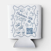 Aangepaste QR-codepromo voor Airbnb en huurwoninge Blikjeskoeler (Achterkant)