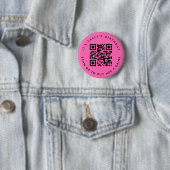 Aangepaste QR-codes Cash App Verjaardagscode, Heet Ronde Button 5,7 Cm (In situ)