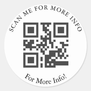 Aangepaste QR-codes Ronde Sticker