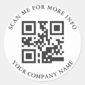 Aangepaste QR-codes Ronde Sticker (Voorkant)