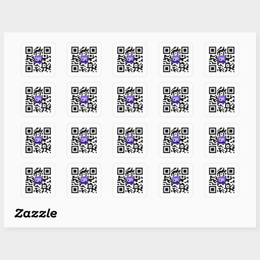 Aangepaste QR-codes Vierkante Sticker (Vel)