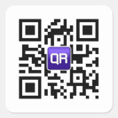 Aangepaste QR-codes Vierkante Sticker (Voorkant)