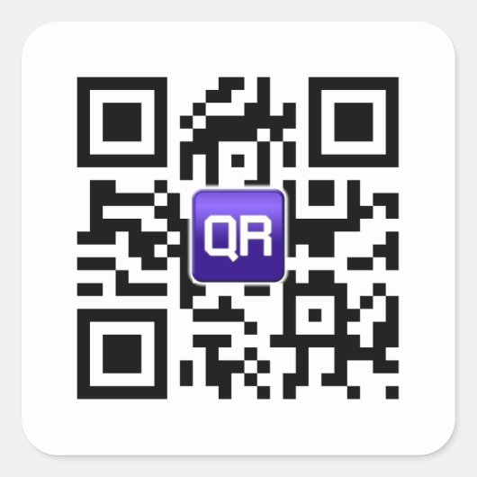 Aangepaste QR-codes Vierkante Sticker (Voorkant)