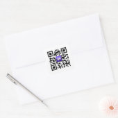 Aangepaste QR-codes Vierkante Sticker (Envelop)