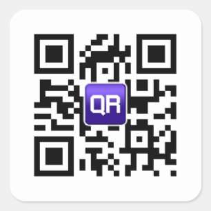 Aangepaste QR-codes Vierkante Sticker