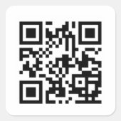 Aangepaste QR-codes Vierkante Sticker (Voorkant)
