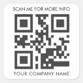 Aangepaste QR-codes Vierkante Sticker (Voorkant)