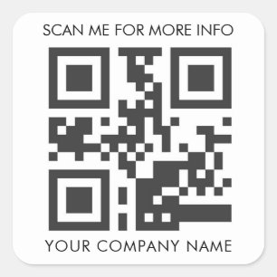 Aangepaste QR-codes Vierkante Sticker