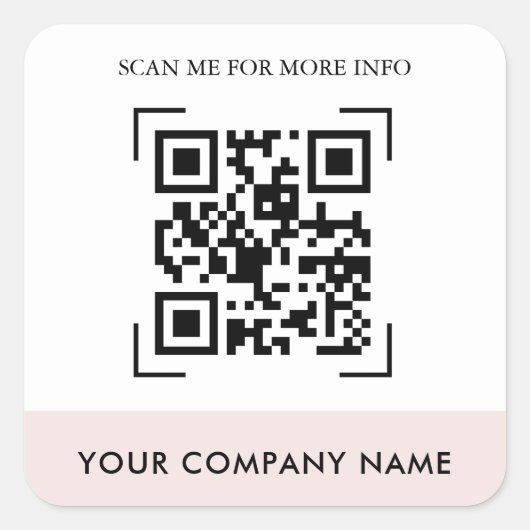 Aangepaste QR-codes Vierkante Sticker (Voorkant)