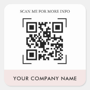 Aangepaste QR-codes Vierkante Sticker