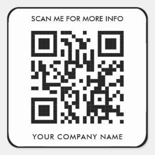 Aangepaste QR-codes Vierkante Sticker