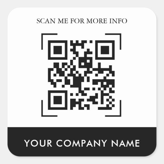 Aangepaste QR-codes Vierkante Sticker (Voorkant)
