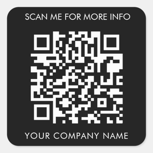 Aangepaste QR-codes Vierkante Sticker (Voorkant)