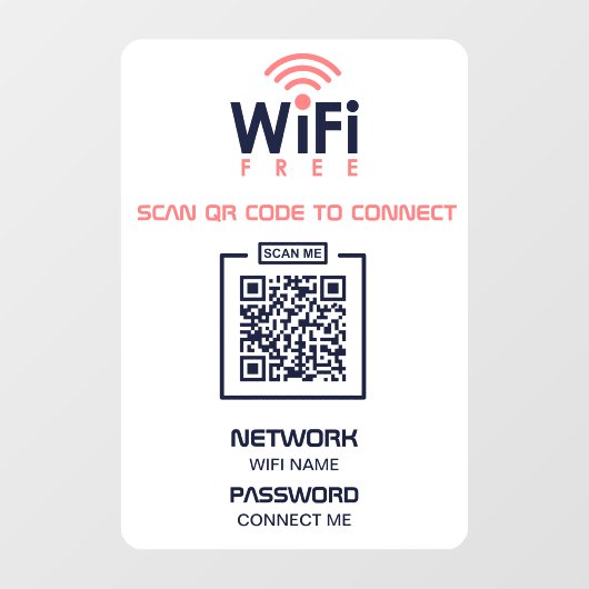 Aangepaste QR-codescan om verbinding te maken met  Raamsticker (Vel)