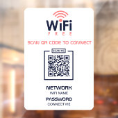 Aangepaste QR-codescan om verbinding te maken met  Raamsticker (Vel 2)