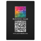 Aangepaste QR-codetekst Corporate Logo Here Minima Klembord (Achterkant)