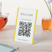 Aangepaste QR-codetekst Moderne zakelijke voetafdr Reclamebord Met Voetstuk (Insitu)