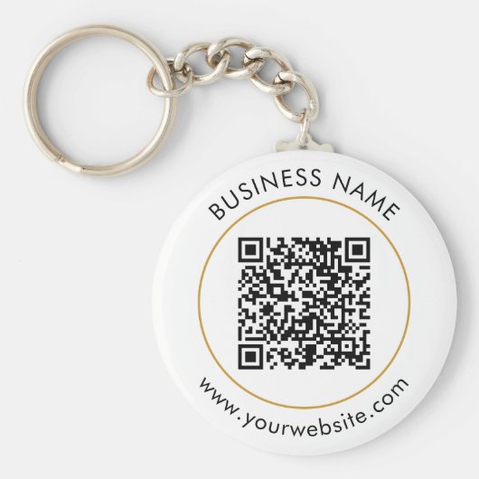 Aangepaste QR-codetekst Moderne zwarte witboeken Sleutelhanger (Voorkant)