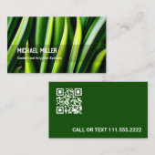 Aangepaste QR gazon maaien Contactkaartje (Voorkant / Achterkant)