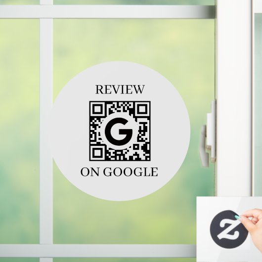 Aangepaste QR | Google Reviews Zakelijke Weergave Raamsticker (Huis)