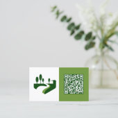 Aangepaste QR grasmaaier Visitekaartje (Staand voorkant)