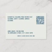 Aangepaste QR huis schoonmaak Visitekaartje (Achterkant)