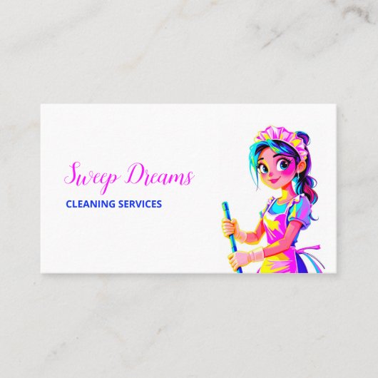 Aangepaste QR huishoudster Contactkaartje (Voorkant)