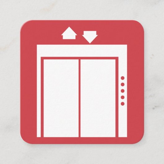 Aangepaste QR Lift Aannemer Vierkante Visitekaartje (Voorkant)