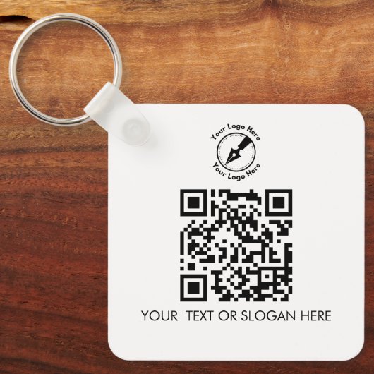 Aangepaste QR-Logo voor klantgerichte cadeaumarket Sleutelhanger (Voorkant)