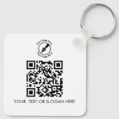 Aangepaste QR-Logo voor klantgerichte cadeaumarket Sleutelhanger (Achterkant)