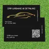 Aangepaste QR Luxe Auto Detailing Visitekaartje