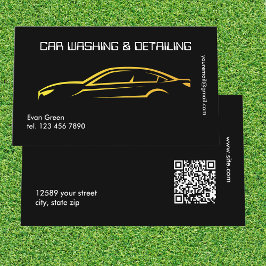 Aangepaste QR Luxe Auto Detailing Visitekaartje