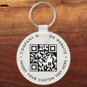Aangepaste QR Marketing Contact Minimaal Zakelijk  Sleutelhanger (Achterkant)