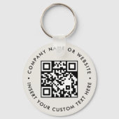 Aangepaste QR Marketing Contact Minimaal Zakelijk  Sleutelhanger (Achterkant)