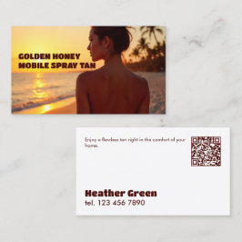 Aangepaste QR Mobiele Spray Tanning Visitekaartje