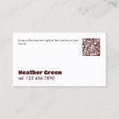 Aangepaste QR Mobiele Spray Tanning Visitekaartje (Achterkant)